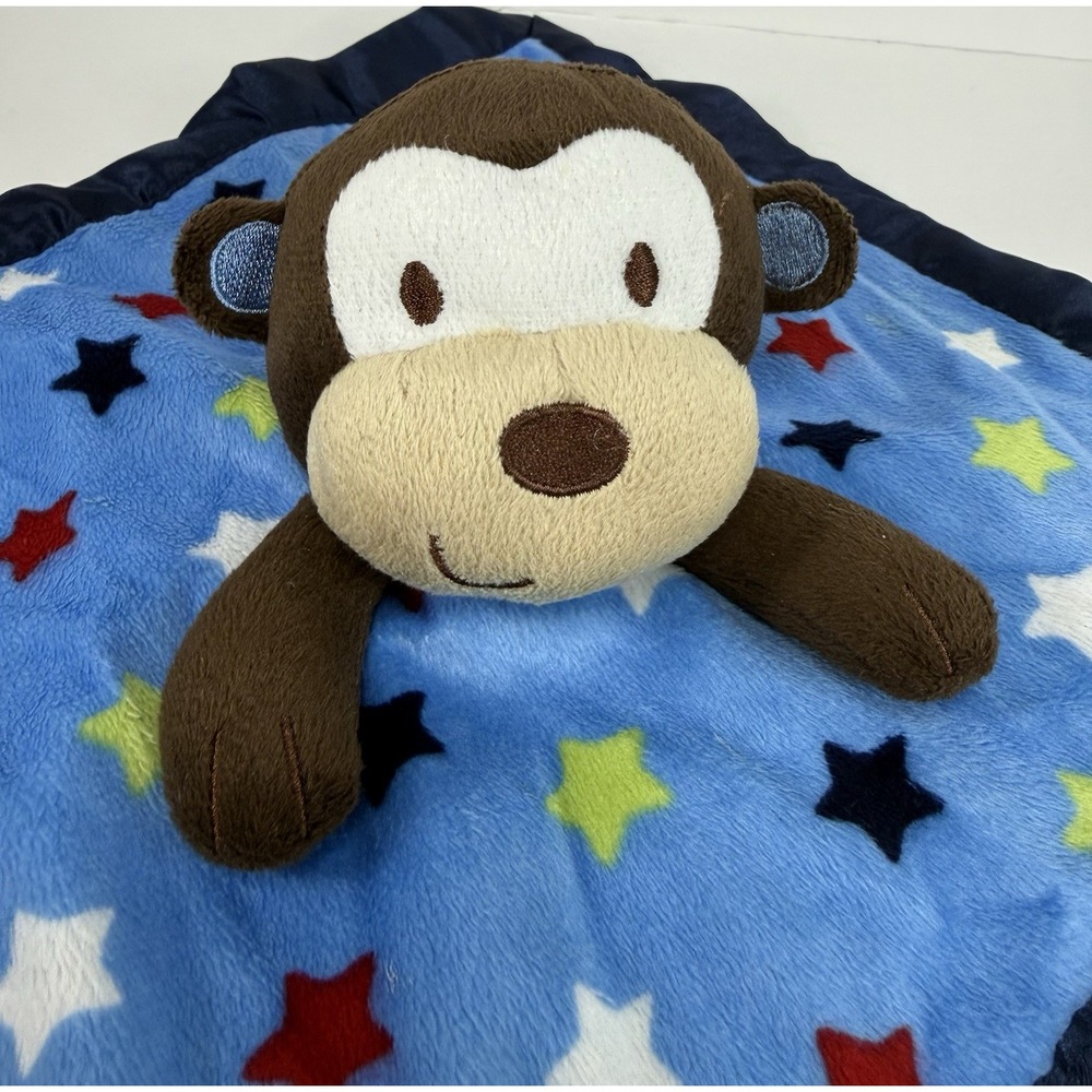 Garanimals Baby Security Blanket Monkey Stars Blue Lovey